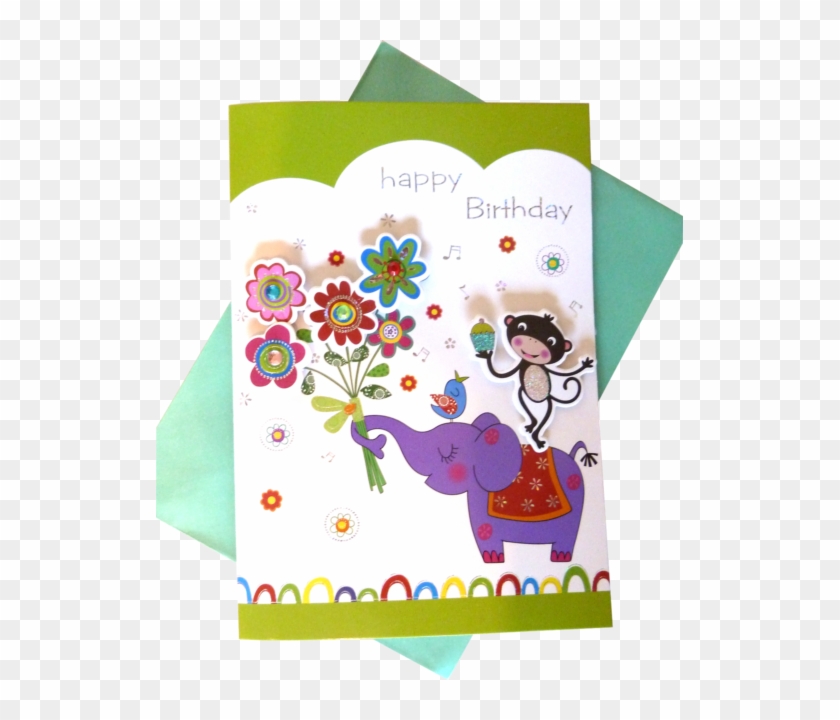 607 Single Birthday Card - Paper Clipart #4122134