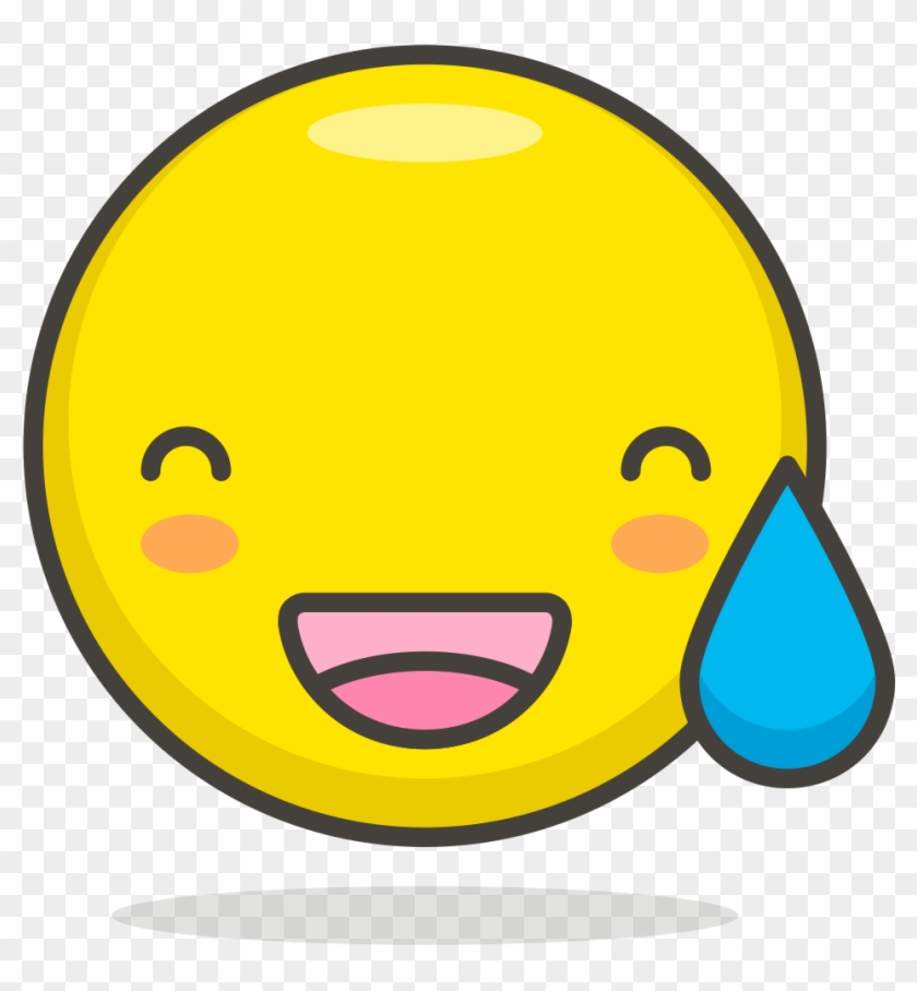 007 Grinning Face With Sweat - Relieved Png Clipart #4122168