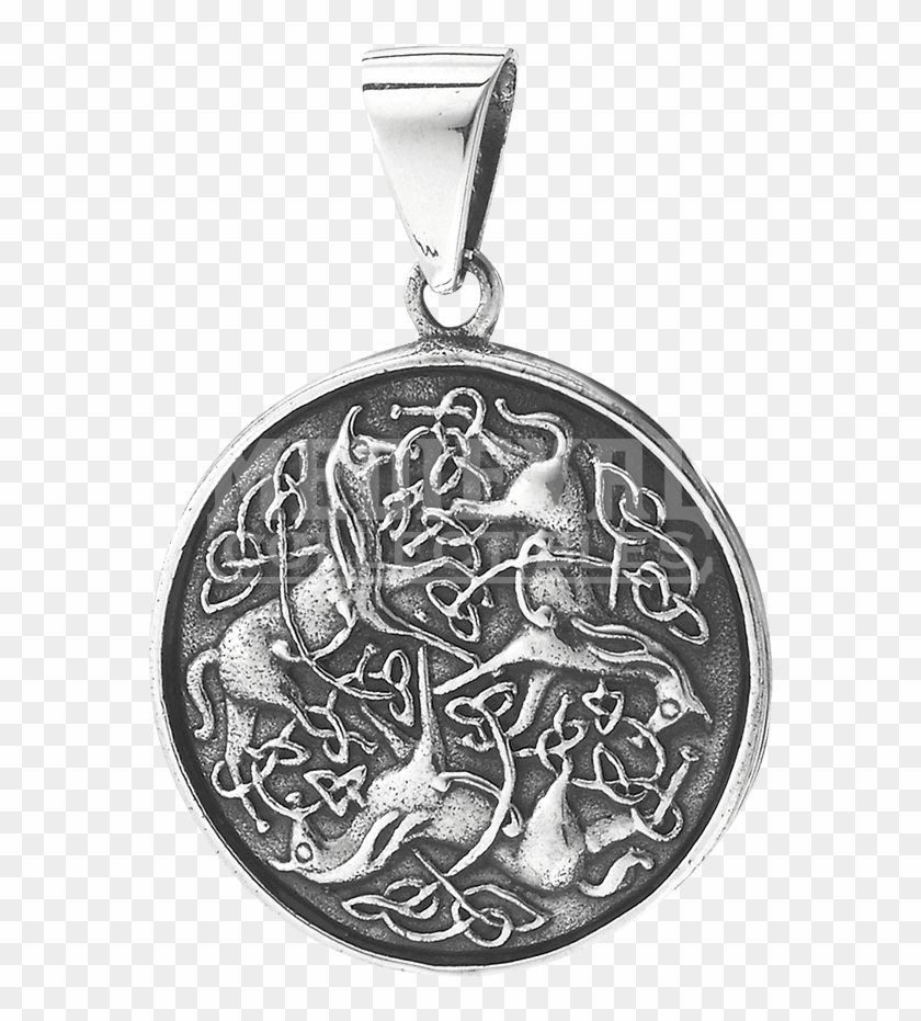 Sterling Silver Epona Horses Pendant - Locket Clipart #4122772