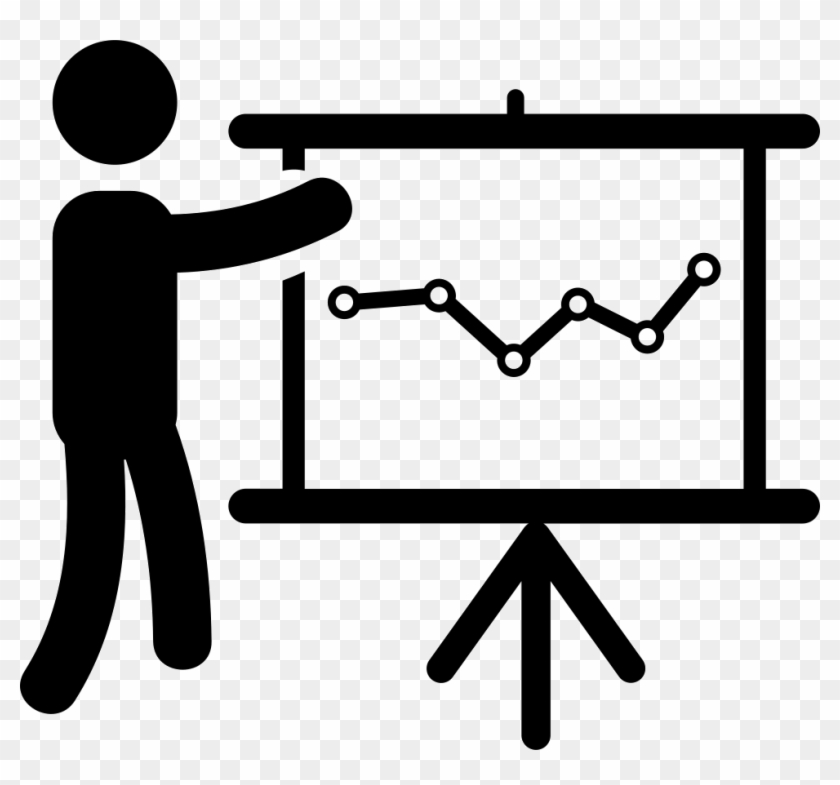 Person In Data Analytics Presentation With A Graphic - Analisis Y Presentacion De Datos Clipart #4122840