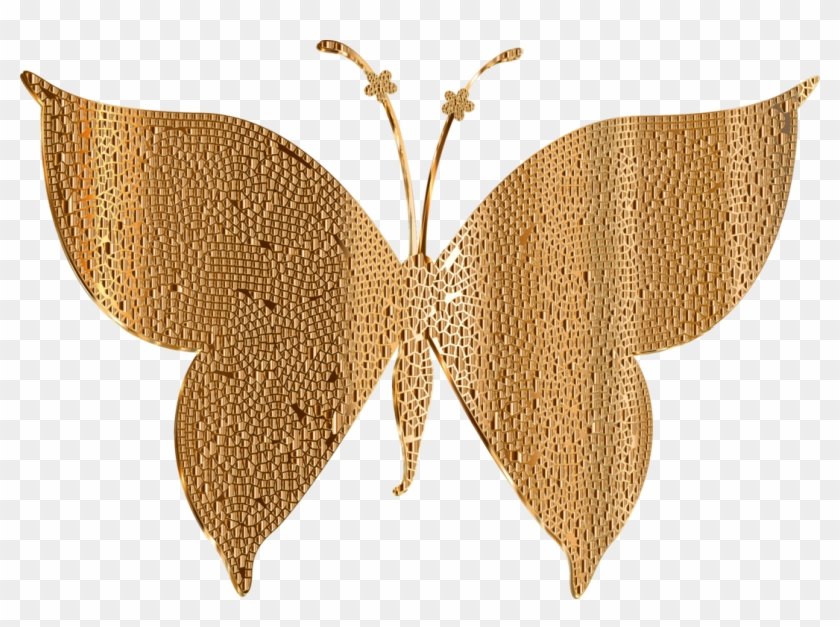 Butterfly Computer Icons Gold Moth Arthropod - Clipart Butterfly Violet - Png Download #4122912