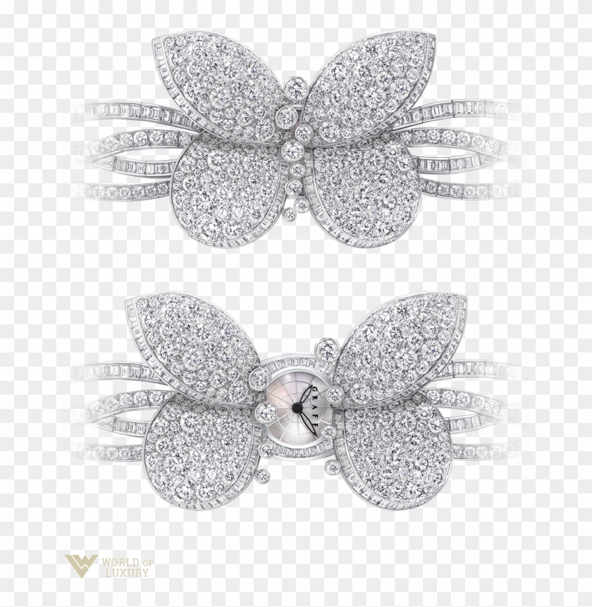 Graff Princess Butterfly White Gold & Diamonds Ladies - Butterfly Clipart #4123120