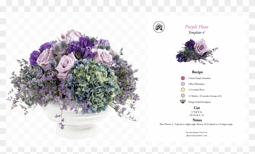 Fbn Arrangement And Recipe 0005 Gem Purple Haze Profile - Bouquet Clipart