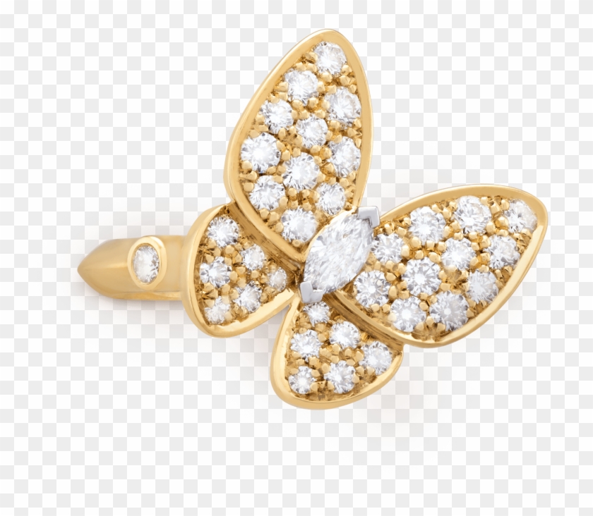 Two Butterfly Ring, - Earrings Clipart