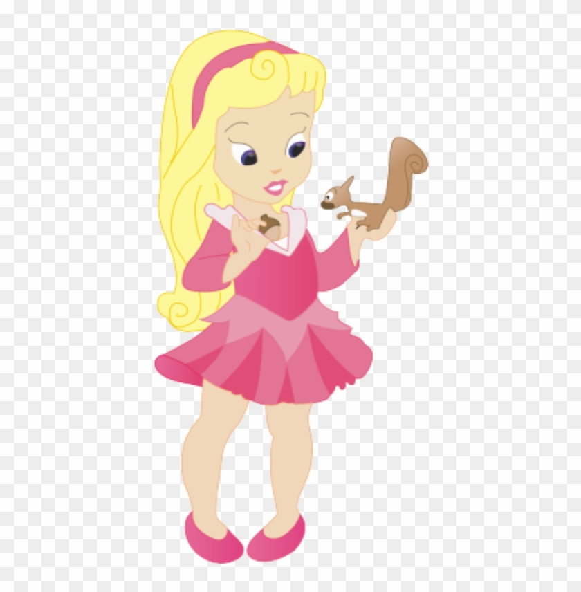 Clipart De Princesas Disney Niñas Con Sus Mascotas - Princesas De Disney Bebes - Png Download #4123914