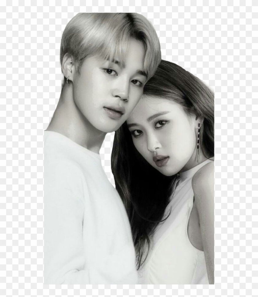 Jirose Jimin Rose Bangtanpink Blackpink Bts Bangtanpink - Blackpink Rose And Bts Jimin Clipart