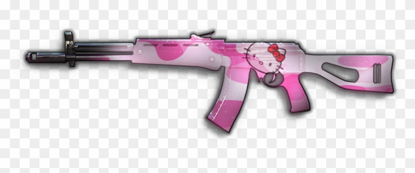 Aek-971 Hello Kitty Camo Hello Kitty Gun, Weapons, - Hello Kitty Gun Png Clipart #4124015