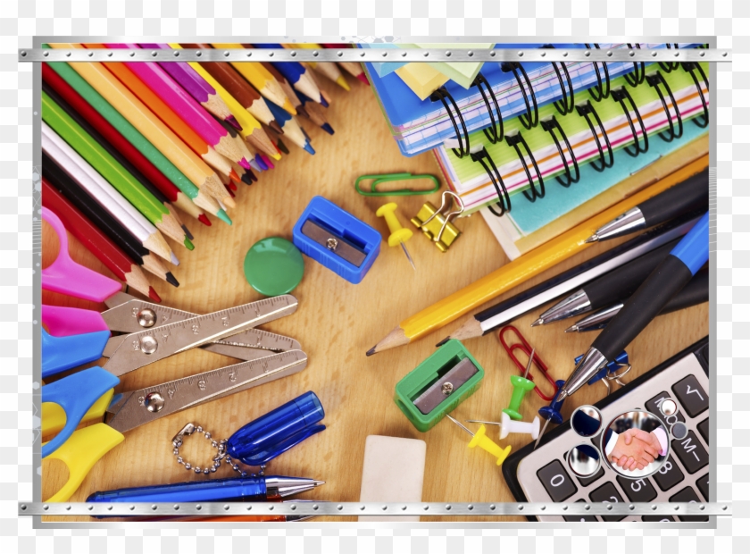 Útiles Escolares - Kids Backpacks With Supplies Clipart