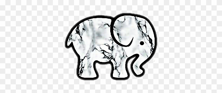 #cute #kawaii #aesthetic #pastel #elephant #sticker - Elephants Clipart Black And White - Png Download #4124451