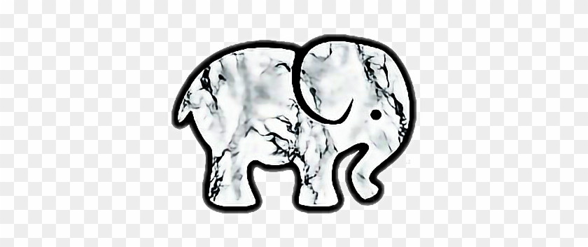 #cute #kawaii #aesthetic #pastel #elephant #sticker - Elephants Clipart Black And White - Png Download