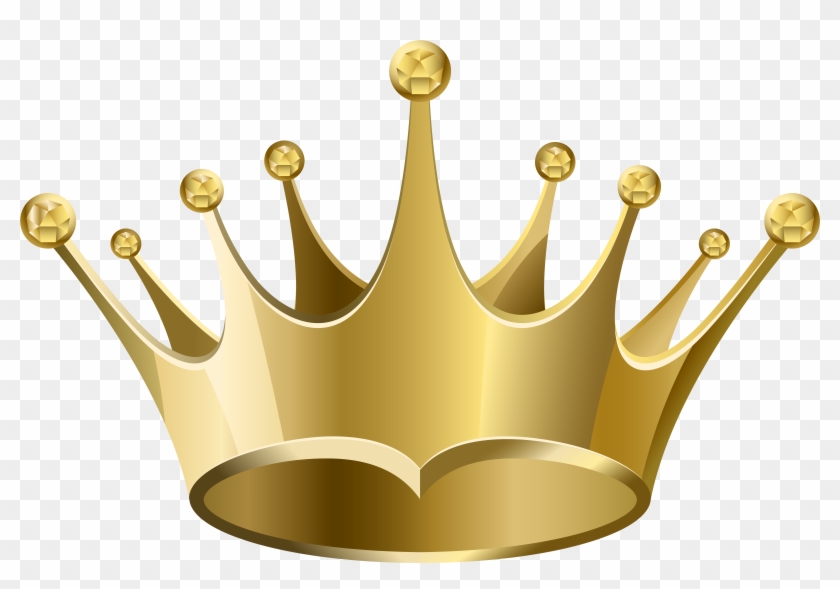 View Full Size - Gold Crown Transparent Background Clipart #4124629