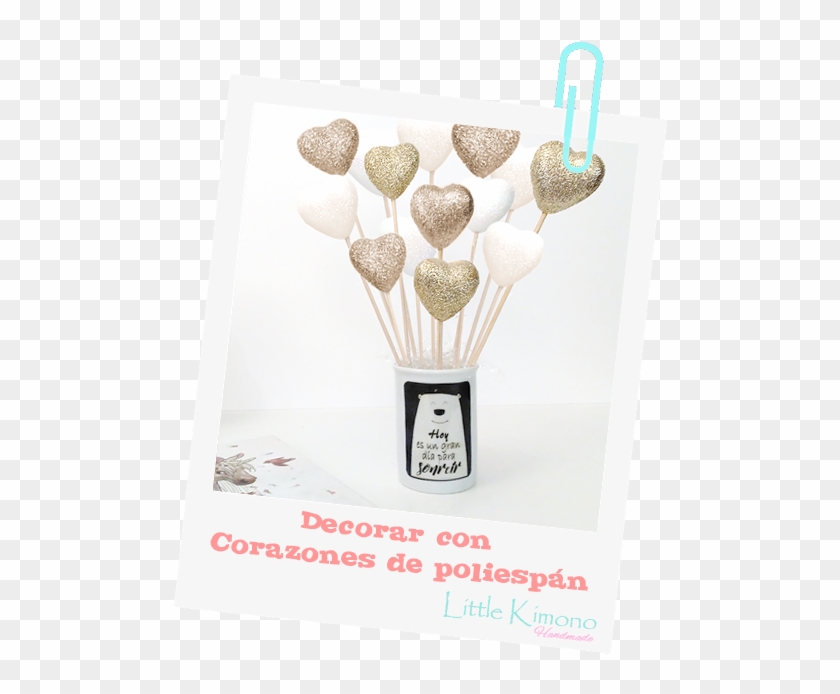 Corazones De Poliespán Y Purpurina - Decorar Corazones De Poliespan Clipart #4124897