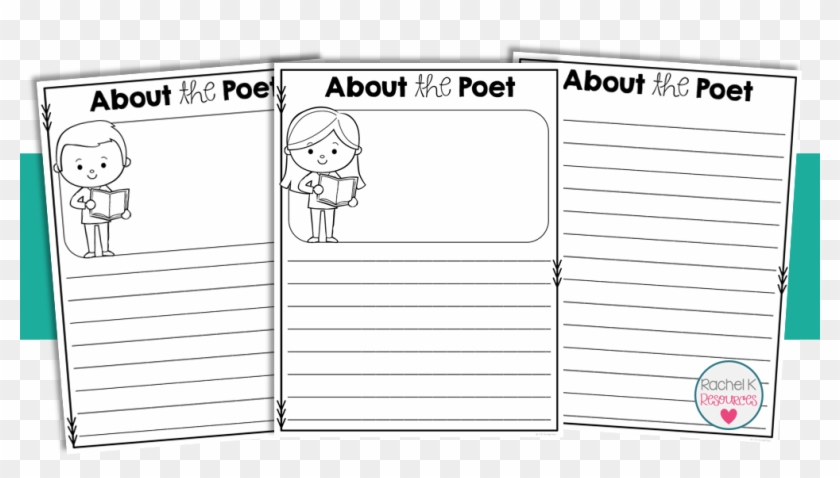 Poetry Book Template - Cartoon Clipart #4126012