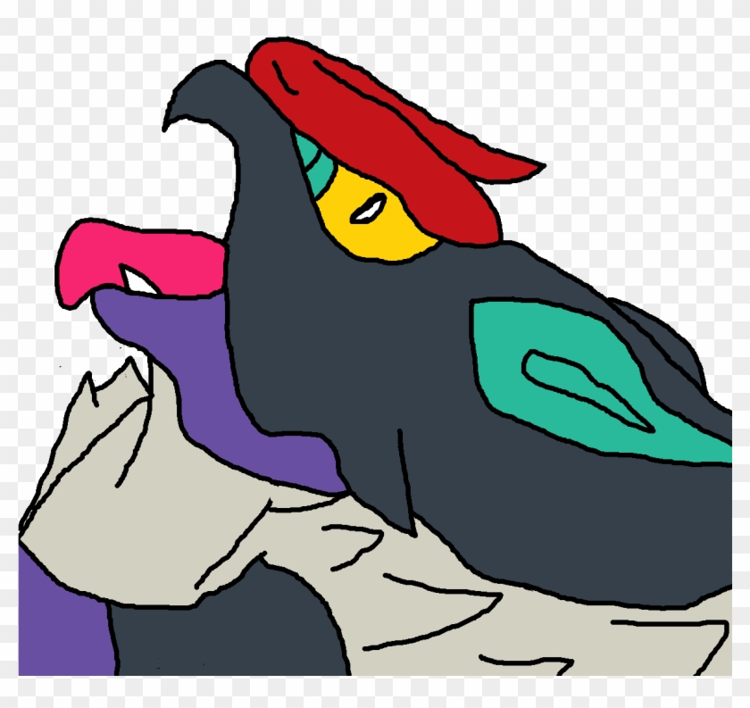 Noivern Mouth Open - Cartoon Clipart