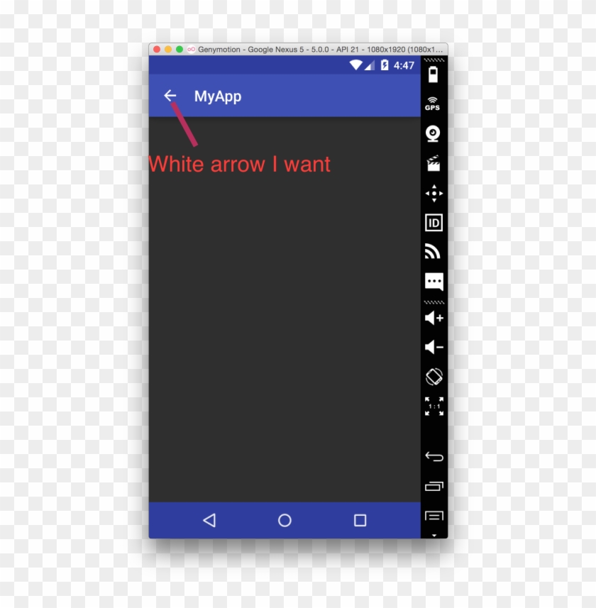 How To Customize The Back Button On Action Bar Via - Codeview Android Clipart