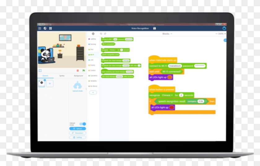 Students Can Drag And Drop The Command Blocks To Code, - Mblock 5 Clipart
