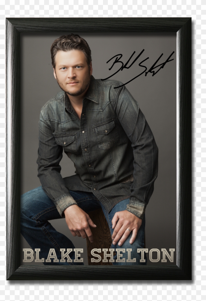 Autographed And Framed Blake Shelton Poster - Poster Clipart #4128759