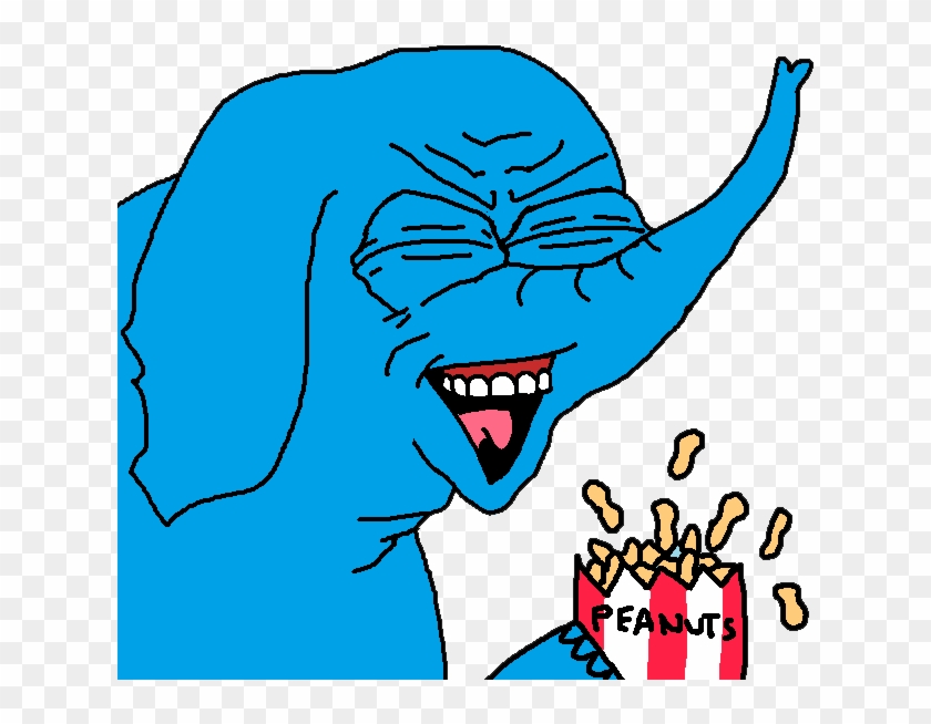 18 Kb Png - Blue Elephant Meme Clipart