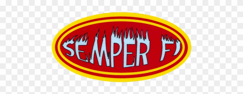 "semper Fi" Reflective Motorcycle Helmet Decal - Oval Clipart #4130338
