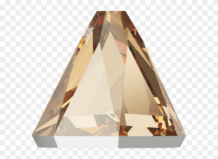 Swarovski 2019 Round Spike Flat Back Crystal Golden - Triangle Clipart