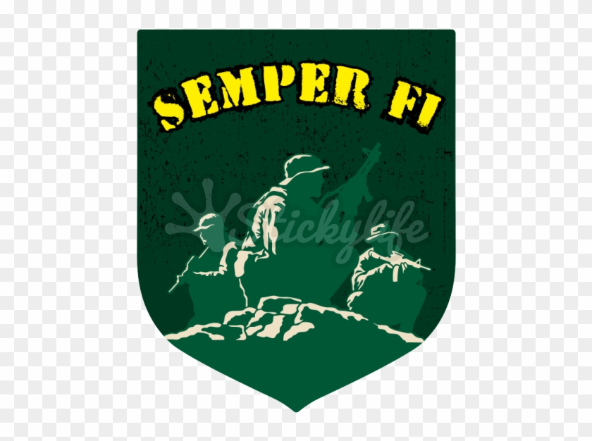 Semper Fi Marines Custom Crest Car Magnet - Illustration Clipart #4130389