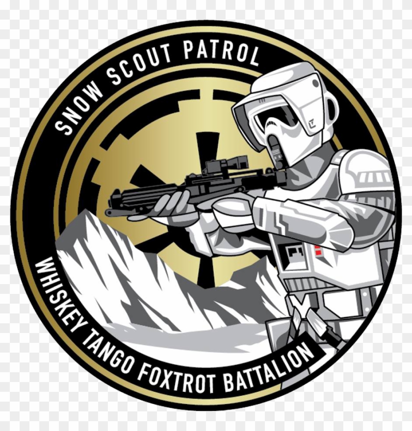 Snow Scouts Gold - Patch Star Wars Scout Trooper Clipart