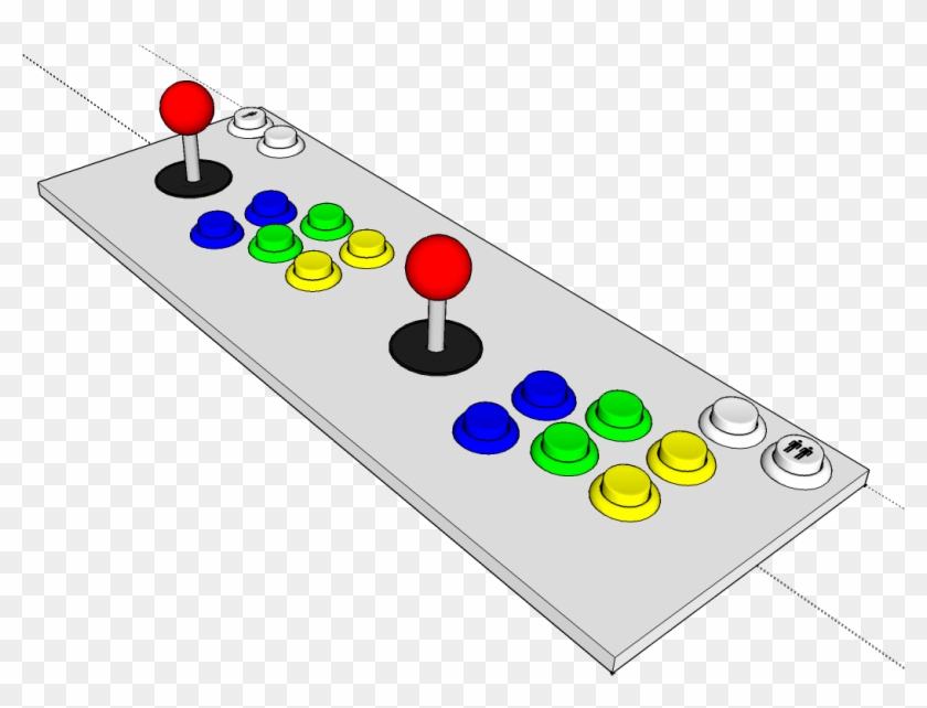 Arcade Machine Control Panel Layout Clipart #4130475