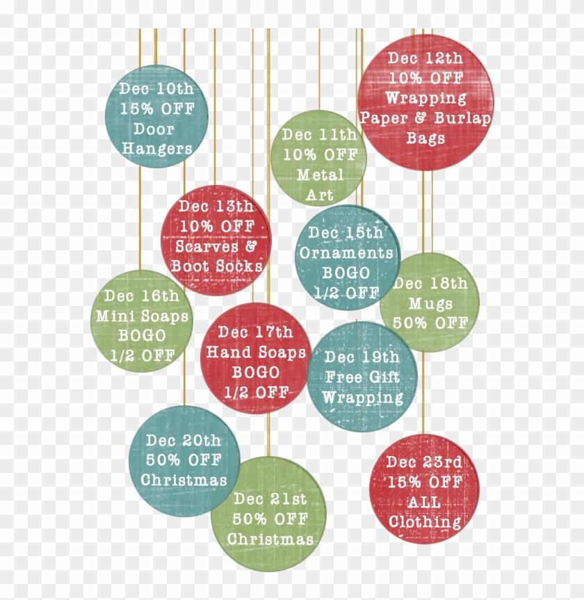 And We Will Have A Different Treat For You Every Day - 12 Days Of Christmas Transparent Clipart #4131188
