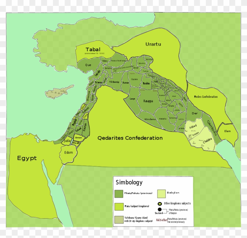 Assyrian Empire To The Death Of Ashurbanipal, In Dark - Assyrian Empire At Its Peak Clipart #4131210
