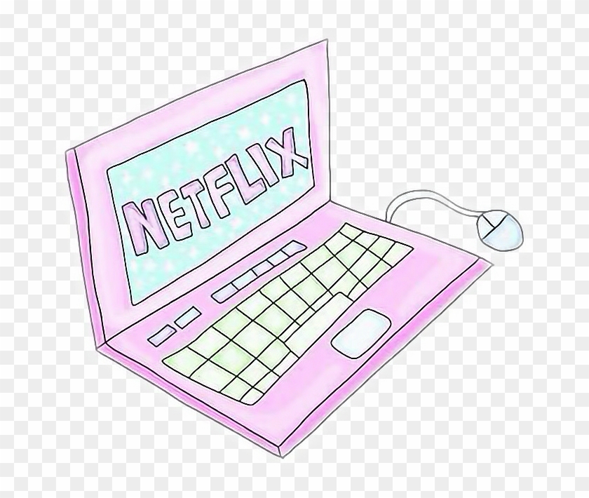 Pink Green Blue - Netflix On Laptop Png Clipart