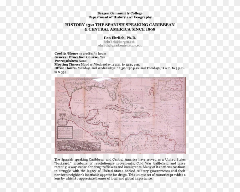 Pdf - Old Map Of The Caribbean Clipart