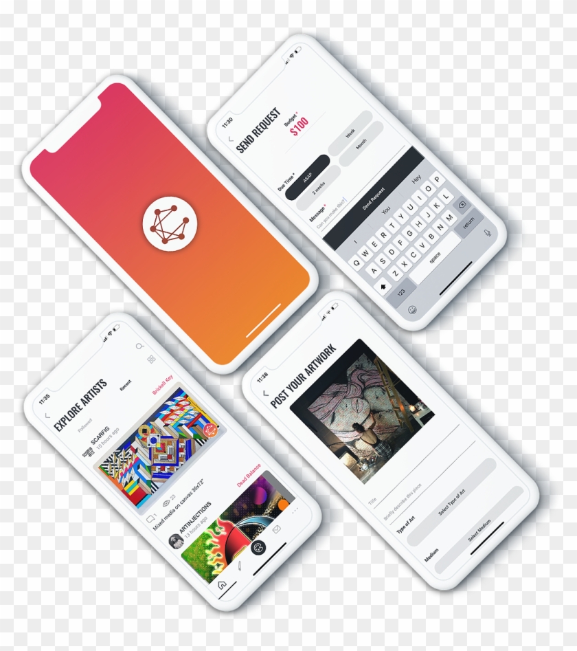 Hero Mockup - Smartphone Clipart