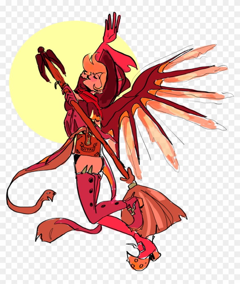 #mercy #overwatch #halloween #witch Mercy #mercy Bruja - Cartoon Clipart #4132272