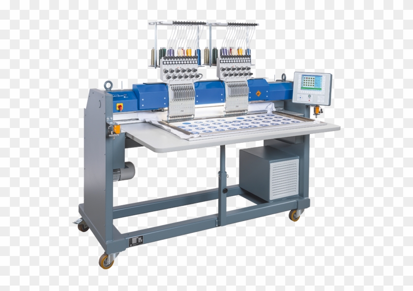 Two Head - 2 Head Embroidery Machine Clipart