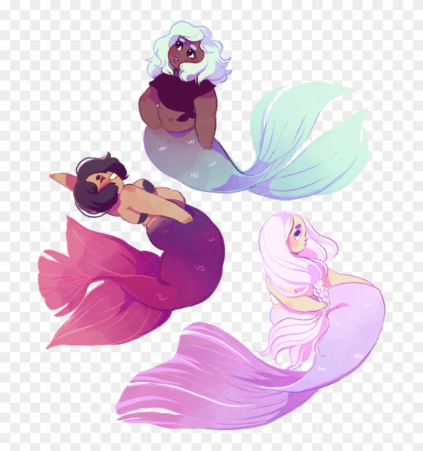 Whispers Mermaids Sticker - Mermaids Art Cartoon Clipart