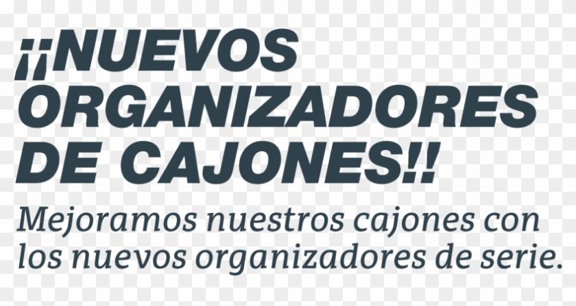 ¡¡nuevos Organizadores De Cajones De Serie - Poster Clipart