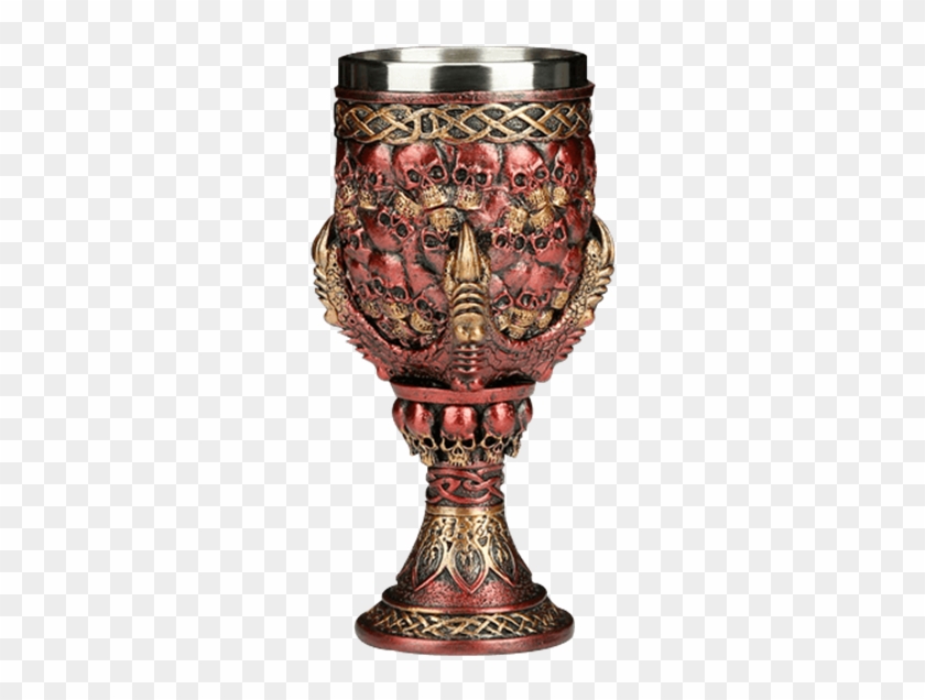Red Skulls Dragon Claw Goblet - Antique Clipart #4133454