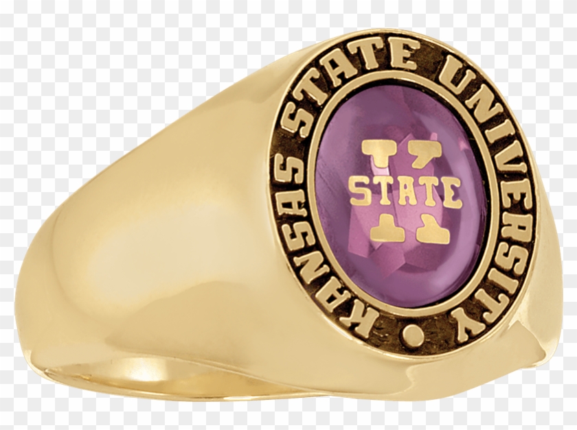 Kansas State University Women's Stone Ring - Badge Clipart