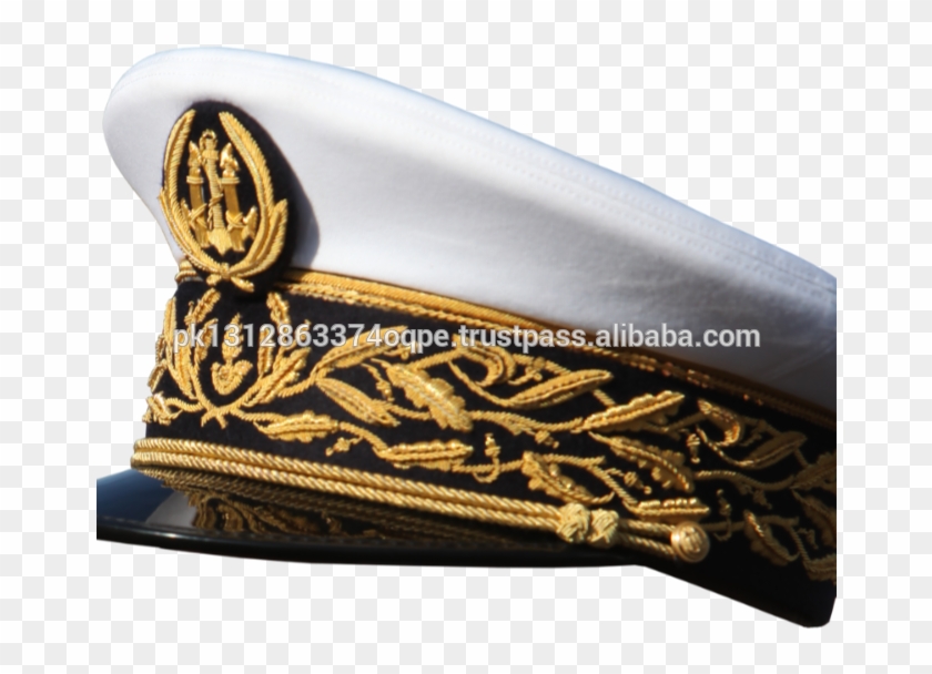 French General Officer's Peak Cap / Male Admiral Combination - Merchant Navy Cap Clipart