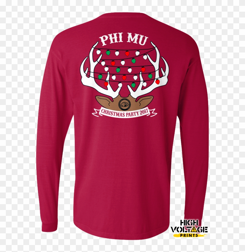 Phi Mu's Christmas Party - Long-sleeved T-shirt Clipart #4134027