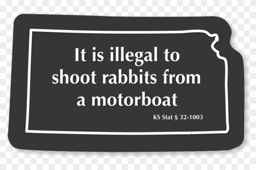 Kansas Rabbits Safety Novelty Law Sign - Wifi Albania Clipart