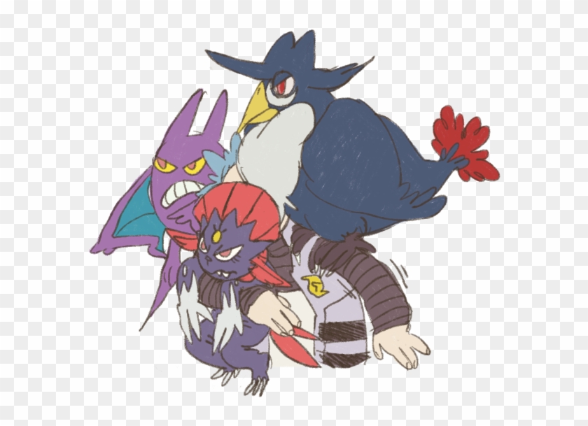 Galactic Boss Cyrus Trying To Hold Three Of His Pokemon - Cyrus And Honchkrow Clipart