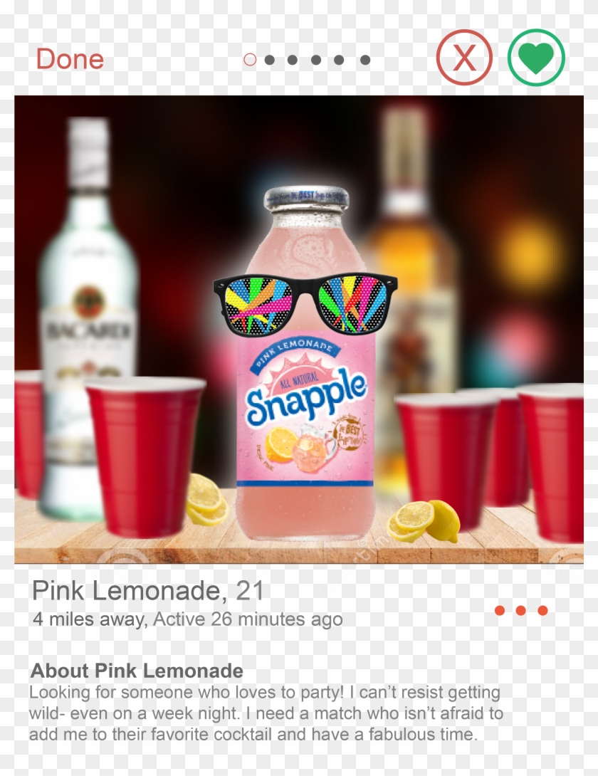 Pink Lemonade Snapple - Distilled Beverage Clipart #4134690
