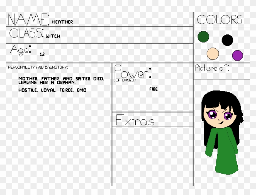 Heather My Oc - Cartoon Clipart