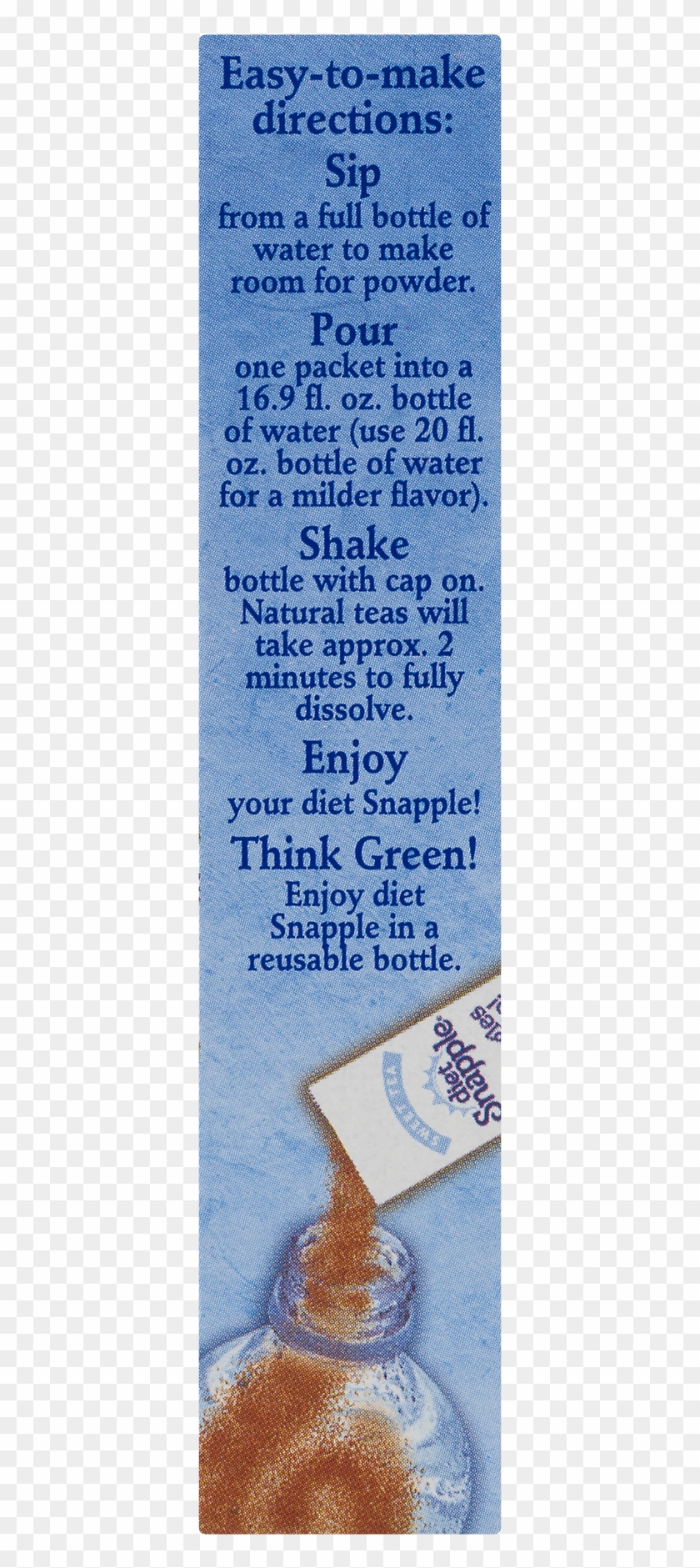 Diet Snapple Singles To Go Original Green Tea Antioxidants - Snapple Clipart