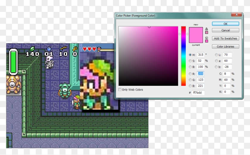 It's Hair And It's Pink - Pink Hair Snes Link Clipart