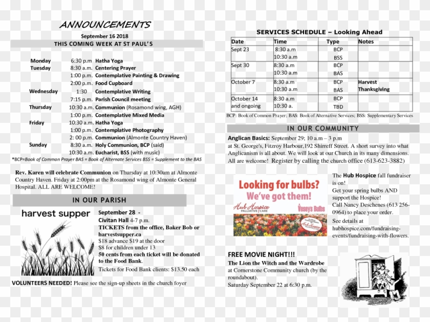 Announcementssept16-2018 - Wheat Vector Clipart