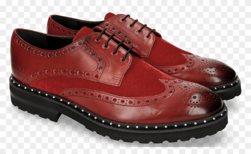 Derby Shoes Matthew 4 Ruby Velvet Rivets - Clog Clipart #4136222