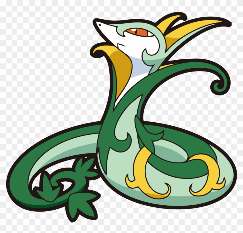 212 Kb Png - Green Yellow Snake Pokemon Clipart