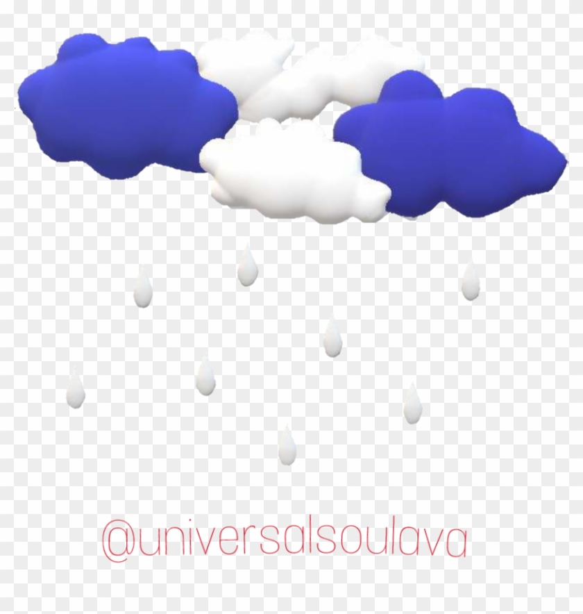 #clouds #raindrops #rain #blue #white #3d #custommade - Cumulus Clipart